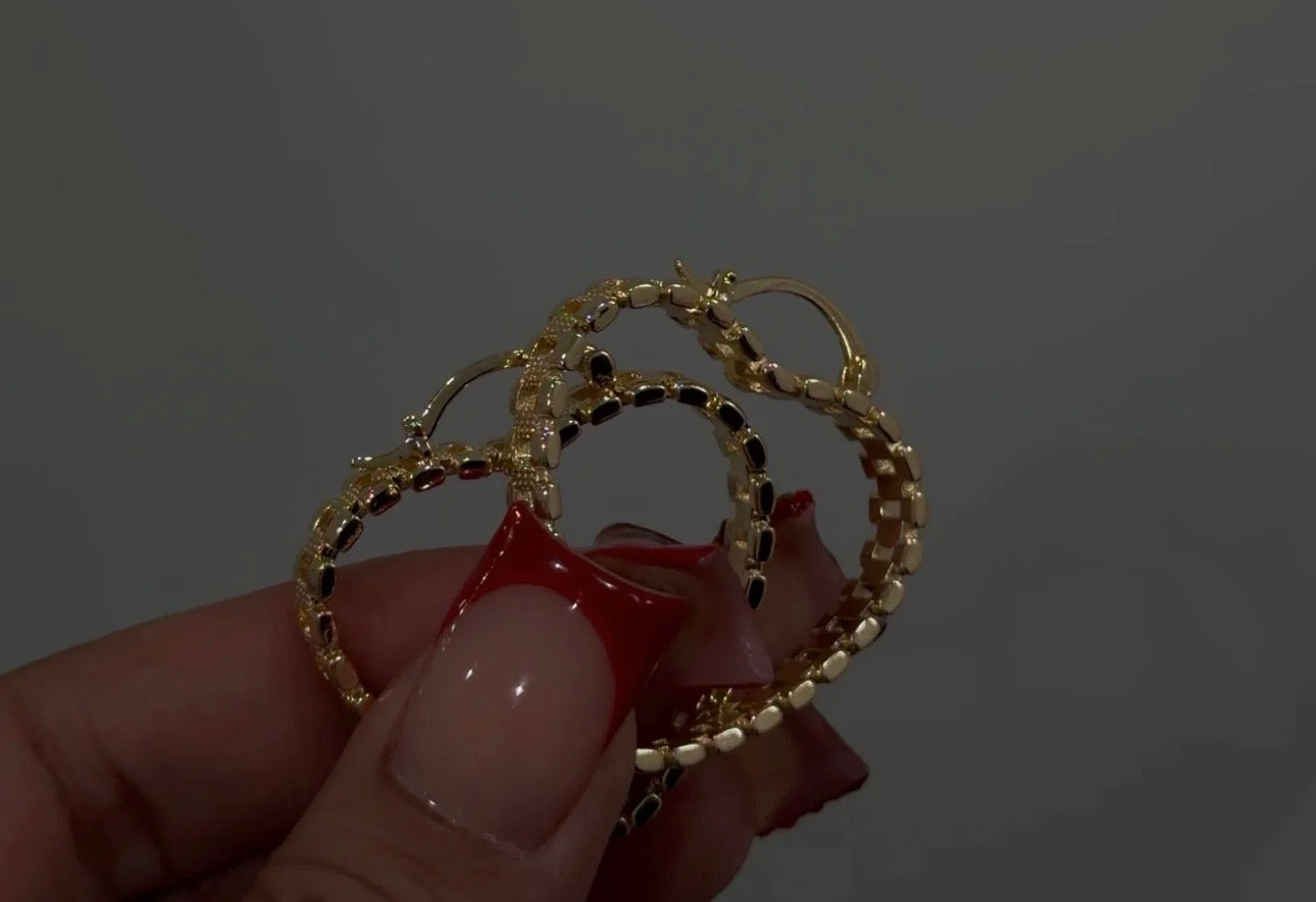 Small Rolex hoops